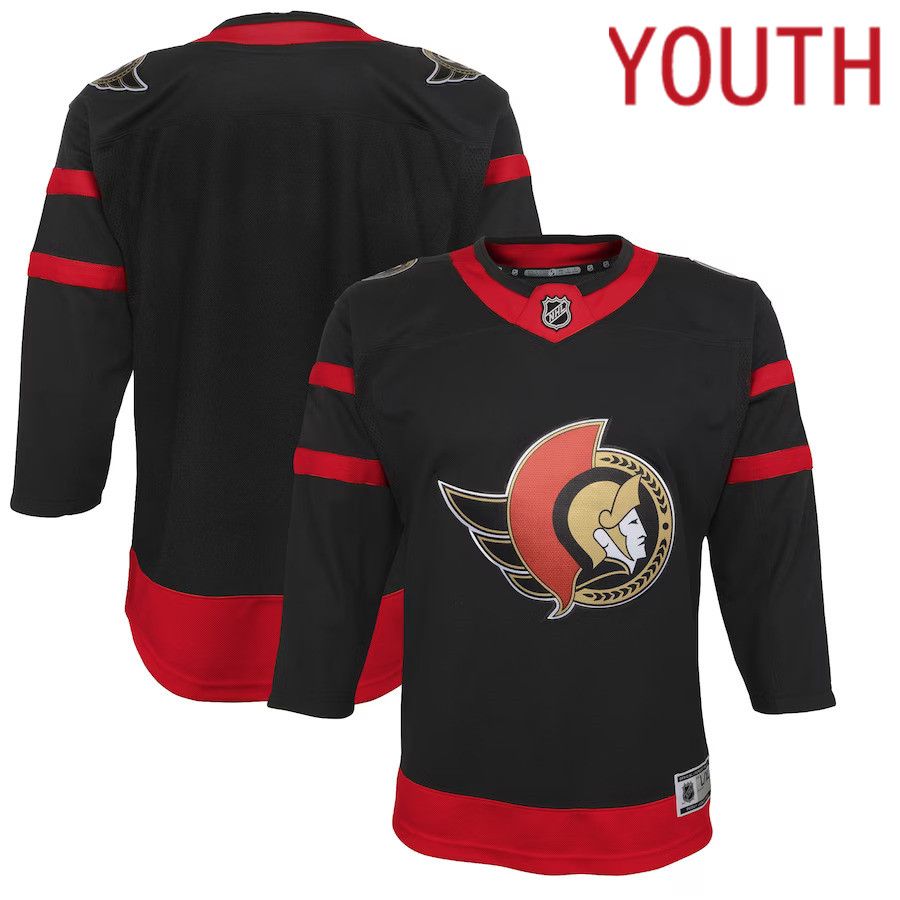 Youth Ottawa Senators Black Home Premier NHL Jersey-0